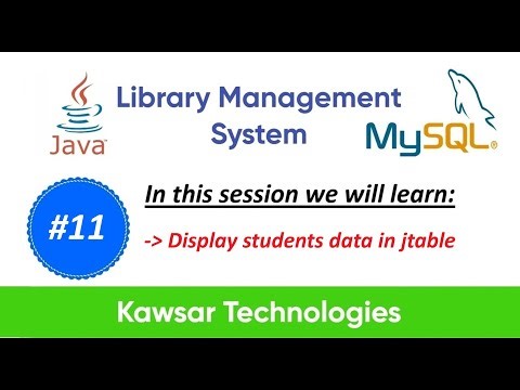 Part 11 — Library Management System in Java Swing | Display Student Records in JTable