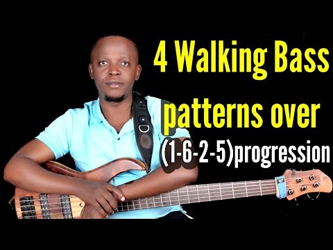 How to play Walking bass Line - Beginners bass lesson by O.V.Gilberto