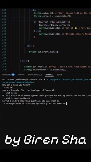 I Built an AI That Learns by Itself in Java 🤯| By Biren Sha