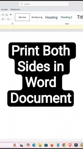 Set Up Two-Sided Printing in MS Word | Print Double-Sided in MS Word