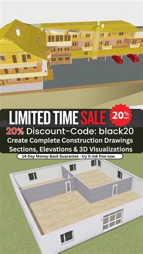 20% discount code: BLACK20 Easy to use – with professional tools. https://plan7architect.com Plan7Architect is a powerful yet intuitive 2D & 3D CAD software for planning home and construction projects — without a subscription. Whether you're working on a new build, renovation, extension, garage, terrace, or outdoor design, this architectural design software gives you everything you need to create detailed floor plans, layouts, and building designs with ease. ✅ Create accurate 2D floor plans, roo