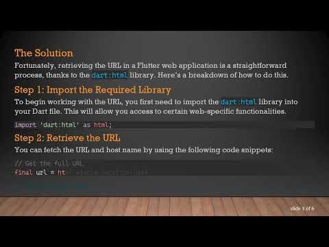 Getting the URL to Launch Your Flutter Web App