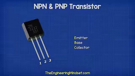 NPN and PNP transistors explained. How does a transistor work. What is the difference between an NPN and a PNP transistor. We find out in this video. #engineer #engineering #engineeringmindset #electronics | The Engineering Mindset