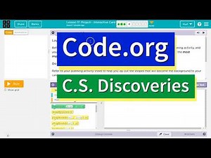 Code.org Lesson 18.3 Project - Interactive Card | Tutorial with Answers | Unit 3 CS Discoveries
