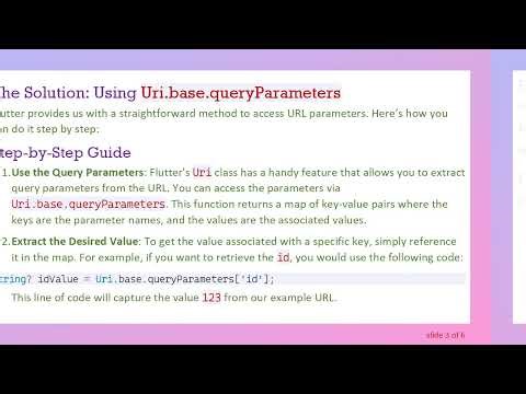 How to Easily Fetch URL Parameters in Flutter Web