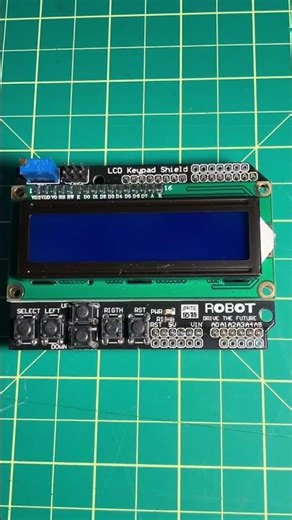📟 LCD Keypad Shield 1602 – Menu Control & Navigation for Arduino Projects