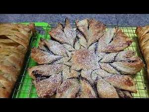 HOW TO MAKE PUFF PASTRY CHOCOLATE SNOWFLAKE / Easy & Quick