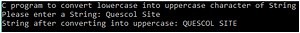 C Program to convert lowercase char to uppercase of string