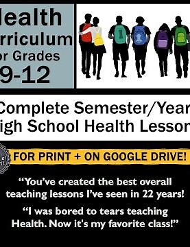 High School Health Education Full Year Curriculum: The Best-Selling High School Health Curriculum