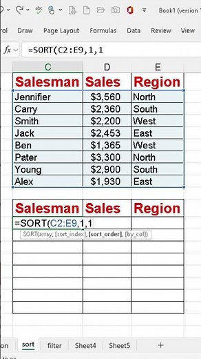 Stop Sorting Manually! Use This Excel SORT Formula Like a Pro!