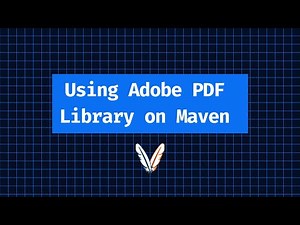 How to Use the Adobe PDF Library on Maven