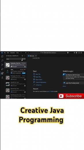 How to Run Java in Visual Studio Code #java #javaprogramming #creativejavaprogramming #vscode