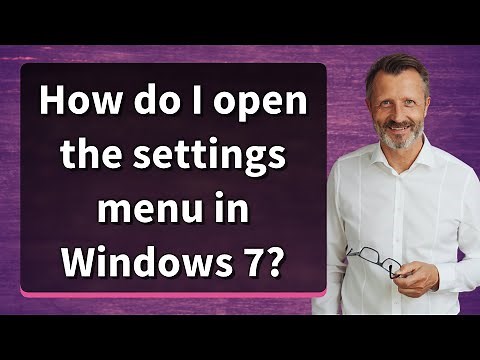 How do I open the settings menu in Windows 7?