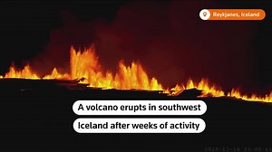 Iceland volcano erupts near town after weeks of quake activity
