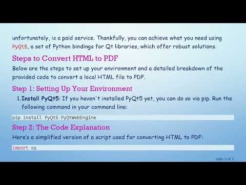 How to Convert a Local HTML File to PDF Using PyQt5
