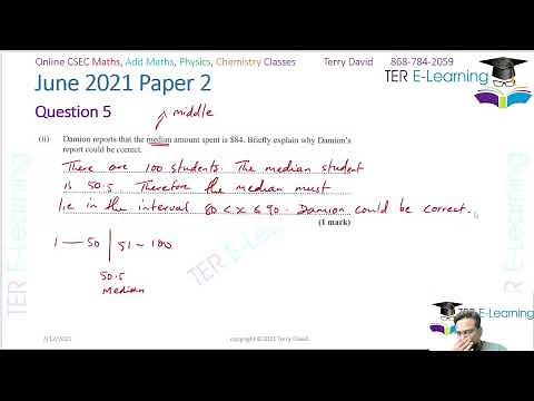 CSEC Maths - July 2021 Solutions (Question 5 and 6)