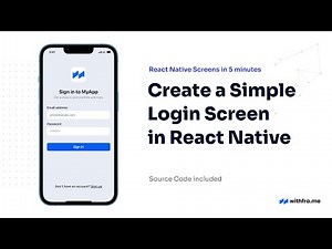 #1 Create a Simple Login Screen in React Native