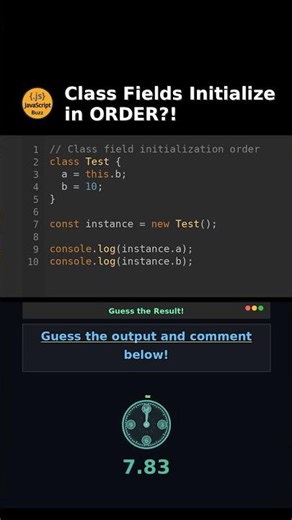 Class Fields Initialize in ORDER?! #JavaScript
