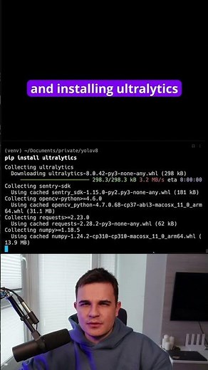 Object Detection in 40 seconds with Python and YOLOv8 #shorts