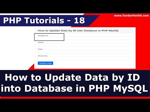 How to edit update data in php MySQL | Update data by id into database | PHP Tutorials - 18