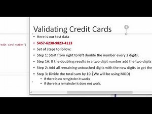 Luhn's Algorithm in VB.NET 2019