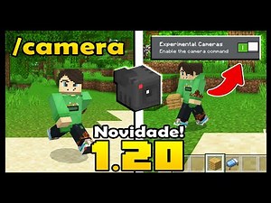 MINECRAFT 1.20 - NOVO COMANDO CAMERA! COMO ATIVAR E USAR O RECURSO