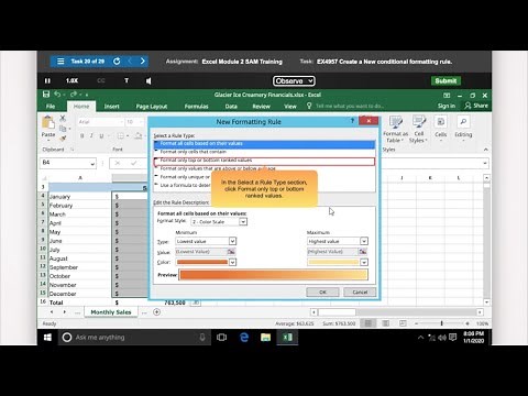 OADM 1246 - Cengage MindTap Excel Module 2 SAM Training | Mar 1, 2021