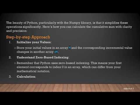 Calculate the Cumulative Sum of a Numpy Array with Ease