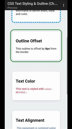 CSS Text & Outline in 60 Sec | Color, Alignment & Decoration Explained! #css #shorts