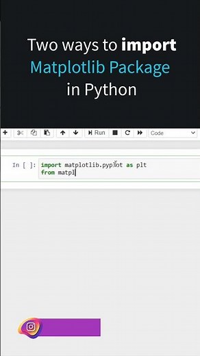 Two ways to import Matplotlib package in Python