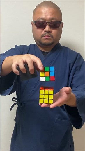 一瞬です。ルービックキューブをそろえる手品【タネ明かし】