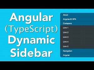 Angular Dynamic Sidebar