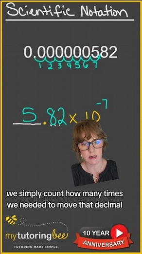 Scientific notation! How to convert decimal to scientific notation #math #tutor #mathhelp