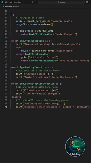 Akshaye Khanna's Viral Dance Explains Python ExceptionHandling#FA9LA #Dhurandhar#coding#viral#python