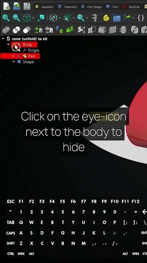 🙌 FreeCAD Sheet Metal - FreeCAD To 3D Print - FreeCAD Tutorial - FreeCAD Mesh Workbench | #Shorts