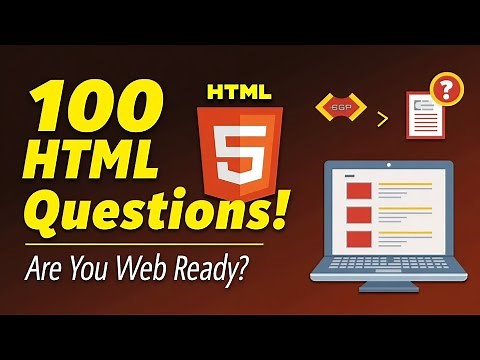 100 HTML Quiz Questions with Answers || Test Your Web Development Skills! 💻🔥