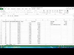 Regression Analysis using Excel Part 2