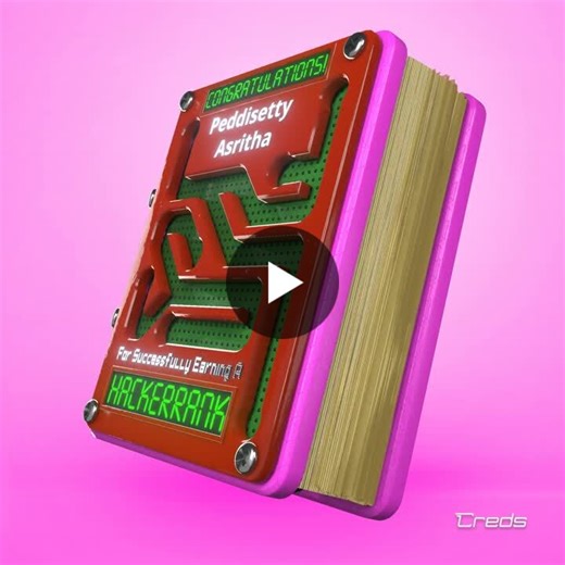 #hackerrank #problemsolving #codingjourney #continuouslearning #share2inspire | Peddisetty Asritha