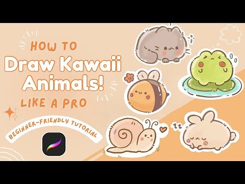 How to Draw Cute Kawaii Animals Like a Pro In Procreate|| Beginners Friendly Tutorial ✨