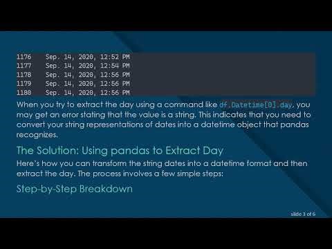 How to Select the Day from String Format Dates in a DataFrame
