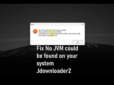 Fix No JVM could be found on your system