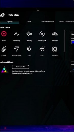 How to change Asus Rog Strix RGB lighting to a single color