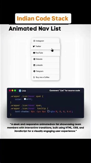 Create Interactive Menus Like Pro Developers ✨ #coding #webdevelopment #animation