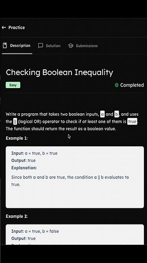 Check Boolean Inequality Using OR (||) | Easy Coding Question | Java For Beginners