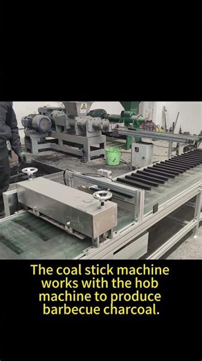 Coal rod machine for making barbecue charcoal, automatic cutting machine