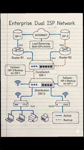 Enterprise Dual ISP Network Explained in 30 Seconds! ⚡🌐