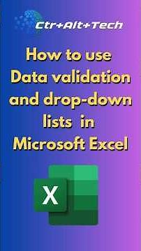 How to use Data Validation and drop down list in Microsoft Excel #excel #microsoft #microsoftexcel