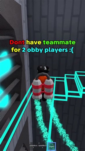 😭SquidBoy dont have teammate for 2 players obby #roblox #obby