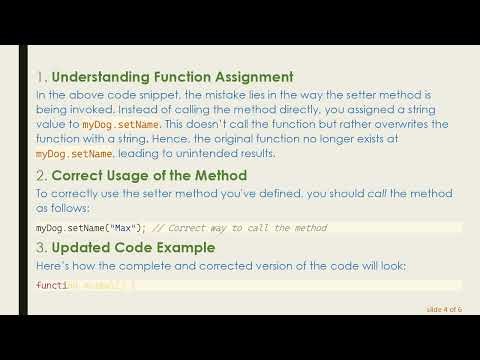 How to Fix Your Custom Setter Method in JavaScript