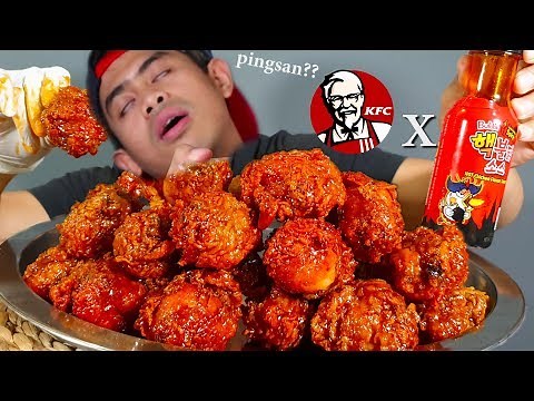 MADNESS !! OPEN FAST WITH 15 KENTUCKY FRIED CHICKEN MIXED WITH 2 BOTTLES SAMYANG NUCLEAR SAUCE !!